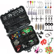 188pcs/box Fishing Accessories Kit Tackle Set Fishing Including Jig Hooks Fishing Sinker Weights Fishing Swivels Snaps 2024 - buy cheap