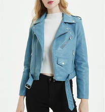 Jaqueta feminina casual pu, casaco curto de couro misto, moda de personalidade, para outono e inverno 2024 - compre barato