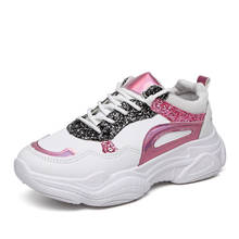 Zapatillas de deporte de malla transpirable para mujer, zapatos de plataforma ostentosos a la moda, calzado de primavera, novedad de 2019 2024 - compra barato