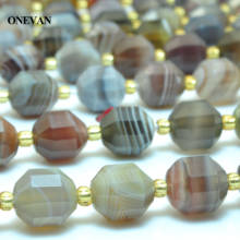 ONEVAN Natural Botswana Faceted Cylinder Charm Beads 7x8mm 9x10mm Smooth Stone Bracelet Necklace Jewelry Making Diy Gift Design 2024 - buy cheap