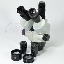 Fyescopo cabeça de microscópio trinocular simul-focal, zoom estéreo, 165 x-x, szm45tn mm, distância woking 2024 - compre barato