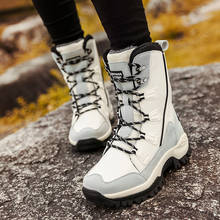 Tantu botas femininas para trilhas, tornozelo à prova d'água, bota de neve, quente, uso ao ar livre, montanha, moda inverno, sapatos para caminhada 2024 - compre barato