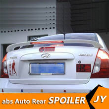 For HYUNDAI Accent Spoiler 2006-2012 Accent spoiler High Quality ABS Material Car Rear Wing Primer Color Rear Spoiler 2024 - buy cheap