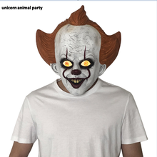 Блестящая латексная маска клоуна на Хэллоуин; реквизит для костюмированной вечеринки; вечерние маски клоуна Джокера; Маска Стивена Кинга; Pennywise 2024 - купить недорого