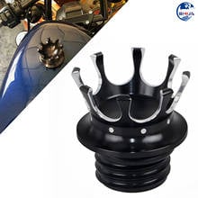 King Crown-Tapa de Gas para tanque de combustible, palanquilla de aluminio con rosca derecha para Harley Sportster 883 Roadster XL883R Dyna Softail Road King 2024 - compra barato