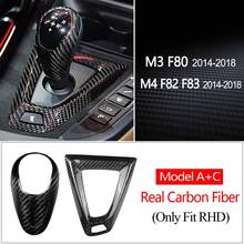 Pomo de cambio de marchas de fibra de carbono para BMW, cubierta embellecedora, accesorios para M4, F82, F83, 2014, 2015, 2016, 2017, 2018 2024 - compra barato