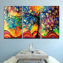 3 Panel Tree Colorful Landscape Posters HD Canvas Wall Art Pictures Accessories Paintings Home Decor Living Room Decoration 2024 - buy cheap