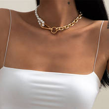 DIEZI Elegant Fashion Imitation Pearl Choker Necklace For Women Party Gift Korean Key Chain Pendant Necklace Jewelry Girls Gift 2024 - buy cheap