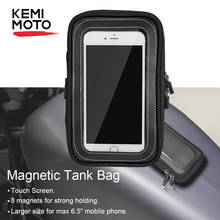 KEMiMOTO-bolsas magnéticas para tanque de motocicleta, bolsa de GPS para teléfono móvil con pantalla táctil de 6,5 pulgadas para BMW R1200GS, Kawasaki y Sportster Touring 2024 - compra barato