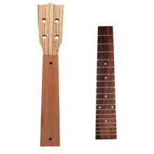 Rosewood Fingerboard Zebrawood Ukulele Neck DIY Hawaii Guitar Parts for 23 inch ukulele 2024 - buy cheap