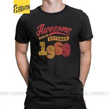 Camiseta impresionante de Since October 1969 para hombre, camisetas Vintage de 49 cumpleaños, divertidas de algodón de manga corta, camisetas de talla grande 2024 - compra barato