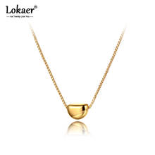 Lokaer, Трендовое ожерелье из титановой нержавеющей стали, Очаровательное ожерелье в виде бобов, ювелирное изделие, 3D подвеска, цепочка, колье, ожерелье для женщин, N20143 2024 - купить недорого