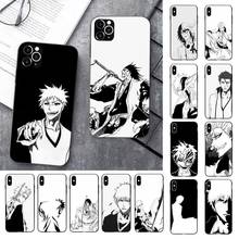 LVTLV Anime Bleach Black and White Phone Case for iPhone 11 12 pro XS MAX 8 7 6 6S Plus X 5S SE 2020 XR cover 2024 - купить недорого