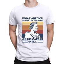 O que você vai fazer me apunhalar? Julius caesar camiseta masculina vintage algodão t XS-3XL 2024 - compre barato