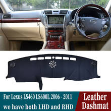 Capa para painel do carro do lexus ls460 ls600l 2006 2007 2008, acessório de couro 2010 2011 2024 - compre barato