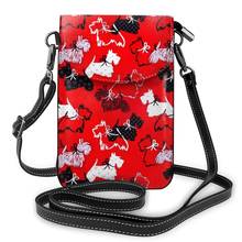 NOISYDESIGNS Mini Phone Bags Brand Fashion Westie Print Leather Messenger Bag Female Cross Body Shoulder Bags For Women Purse 2024 - buy cheap