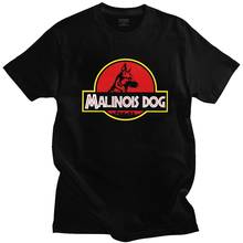 Camiseta de moda malois para hombre, camisa de Perro Pastor Belga, 100% algodón, guapo, de manga corta, ropa de Merch 2024 - compra barato