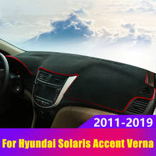 Painel do carro evitar a luz almofada instrumento painel cobre tapetes esteira para hyundai accent solaris verna i25 rb 2011-2019 acessórios 2024 - compre barato