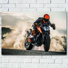 Pintura en lienzo de motocicleta 790, cuadro de carreras de Super Bike Rider, carteles artísticos de seda para pared e impresiones para decoración del hogar 2024 - compra barato