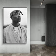 Современная Картина на холсте Tupac портрет 2PAC Rapper плакаты и принты Настенная картина для гостиной украшение для дома 2024 - купить недорого