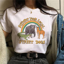 Женская футболка в стиле Харадзюку, Повседневная футболка с коротким рукавом и винтажным принтом 90-х, 2021 2024 - купить недорого