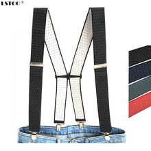 Clothing Accessories Adult Suspenders 3.5 Width 4 Clips Adjustable Elastic dot print braces  X Back for men Women Pants BD066 2024 - buy cheap