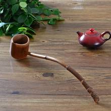 Handmade Natural Bamboo Tea Water Spoon Extra Long Handle Wood Scoop Healhy 2024 - buy cheap