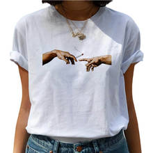 Camiseta Harajuku de la creación de Michelangelo para mujer, camiseta Ullzang de dibujos animados, camiseta Grunge, Camisetas estampadas para mujer 2024 - compra barato