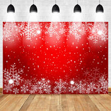 Red Themed Christmas Photo Backdrop Happy New Year Snow Bokeh Photography Background Newborn Family Party Backdrop Supplies Prop 2024 - buy cheap