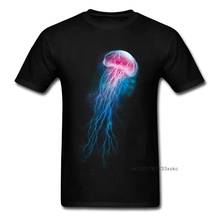 jellyfish storm T Shirts Short Sleeve Crazy High Quality Men Autumn Tops Shirt Crazy Tee Shirt Round Neck All Cotton 2024 - buy cheap