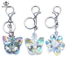 Multicolor Crystal Butterfly Key Chain Key Ring Handbag Bag Charm Keychain Fashion Jewelry for Women Accessories 2024 - buy cheap