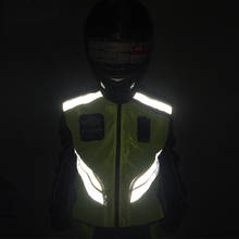 Colete de segurança reflexivo para motocicleta, roupa de equipe de segurança de trabalho e segurança de alta visibilidade com aviso noturno 2024 - compre barato