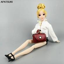 Wine Fashion 1/6 Doll Accessories For Barbie Doll Handbag Lady Leather Bag Purse Accessories for Barbie Dollhouse Girl Toy 2024 - buy cheap