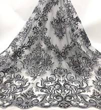 6colors Beautiful High quality wedding dress / evening fabric / bead embroidery French mesh yarn Nigerian lace fabric 2024 - buy cheap