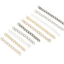 100pcs/lot 50mm 70mm Necklace Extension Chain Bulk Bracelet Extended Chains Tail Extender For DIY Jewelry Making Findings 2024 - buy cheap
