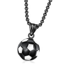 Soccer Ball Necklace Gold Color I Love Football Pendant Necklaces Hip Hop Women/Men Jewelry Stainless Steel Collar Men 2024 - buy cheap