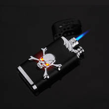 Creative Skull Metal Windproof Gas Lighter Blue Flame Spray Gun Butane Torch Lighter Cigarette Pipe Lighter Personality Funny 2024 - buy cheap