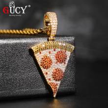 CUCY Hip Hop Vintage Solid Crystal Zircon Pendent Geometric Stereo Gold And Silver Color Micro Paved AAA Gem CZ Stone Pendant 2024 - buy cheap