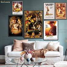 Cuadro de arte de pared de Indiana Jones, póster de película clásica, pintura en lienzo, carteles e impresiones para decoración del hogar de la sala de estar 2024 - compra barato