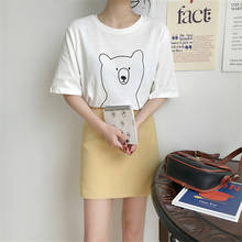 Cartoon Bear Graphic Women T-Shirt O Neck Short Sleeve Loose Casual hirts Korean Fashion Summer Women Tops Tee Femme 2024 - buy cheap