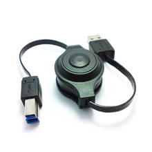 USB 3,0 Стандартный A папа в B Тип папа Выдвижной плоский тонкий жесткий диск кабель 1 м 100 см 3 фута 2024 - купить недорого
