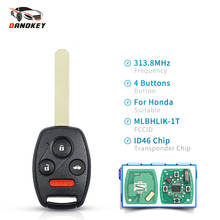 Dandkey 3+1 Buttons Remote Key Fob For Honda Accord Crosstour CRV Fit MLBHLIK-1T 2007-2013 313.8MHz With ID46 Chip Smart Car Key 2024 - buy cheap