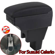 for Suzuki Celerio accessories car armrest ABS arm rest leather storage box center console interior parts decoration 2018 2024 - buy cheap