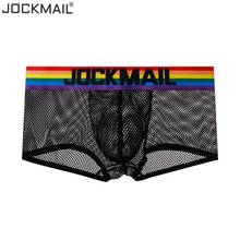 4PCS/LOT JOCKMAIL Boxer Men Shorts Men Underwear Sexy Gay Male Men's Underwear Boxers Mesh Boxershorts Panties Underpants Man 2024 - buy cheap