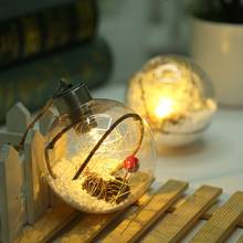 Hot LED Christmas Ball Transparent Balls Ornaments DIY Craft Plastic Xmas Ball Toys Baubles Christmas Tree funny gift for kids 2024 - buy cheap