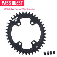 PASS QUEST oval Chainring 96BCD MTB Narrow Wide Bicycle Chainwheel 32/34/36/38/40/42T for deore xt M7000 M8000 M9000 Crankset 2024 - buy cheap