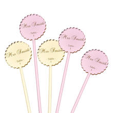 15pcs Personalized Engraved Cocktail Stirrers Place Table Number Name Card Circle Place Setting Swizzle Stir Stick Wedding 2024 - buy cheap