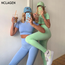 NCLAGEN Seamless Leggings Sport Women Fitness Yoga Pants High Waist Elastic Squat Proof Candy Color Knitting Gym Workout Tight 2024 - buy cheap