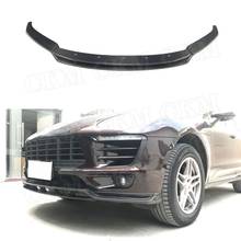 Carbon Fiber Front Bumper Lip Chin Spoiler Splitters Front Lip Spoiler For Porsche Macan 2017 2018 Car Styling 2024 - buy cheap