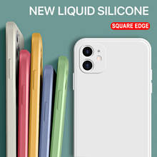 Новый роскошный оригинальный квадратный Мягкий силиконовый чехол для iPhone 12 11 Pro Max 12 Mini X XR XS 7 8 6 6S Plus SE 2020, чехол для телефона 2024 - купить недорого